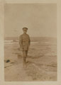Corporal Joseph Egerton of the Shropshire Yeomanry on the beach at Cleopatra, Egypt, 1916