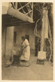 An Egyptian woman outside her house, Cairo, Egypt 1916