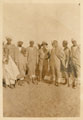 Corporal Joseph Egerton with members of the Egyptian Camel Transport Corps, in Shusha, Libya, November 1916