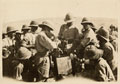Water being issued to British troops in the desert, Palestine, 3 November 1917