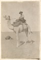 A British soldier riding a camel, 1916 (c)