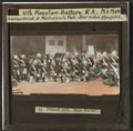 '35 Illfated 10th., Mule Battery', lantern slide, Boer War, 1900 (c)