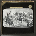 'Eland's Laagte. 5th Lancers charge retreating Boers', lantern slide, 1899