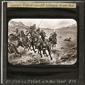 'Lancer Patrol caught between cross-fire', South Africa, lantern slide, 1900 (c)