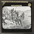 'Patrol of Lancers surprised near Modder R', South Africa, lantern slide, 1900 (c)