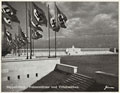 'Zeppelinfeld, Fahnent&uuml;rmeund Trib&uuml;nenbau', Nuremberg, Germany, postcard, 1938 (c)