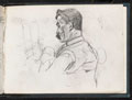 Sketch of a man with moustache, 1885