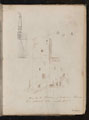 Study of a table leg, architectural study, 'Tour de la glacine - avignon - France (From a sketch taken at the spot)