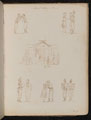 Study of soldiers lighting cigarettes, three soldiers in conversation, three studies of pairs of soldiers embracing, location noted as 'Nice'