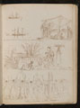 'The Frigate "Vittorio Emanuele' bringing the troops from Gaela', four women 'Plaiting Palms for Palm-Sunday'