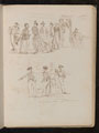 Study of eight soldiers standing in an interior, study of three Sardinian soldiers