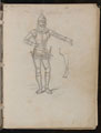 Study of a figure in armour, 1860 (c)