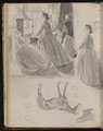 Women gathered around a piano, 1860 (c)