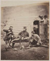 Hardships in the Camp, Captain Brown, Colonel Lowe and Captain George, Crimea, 1855