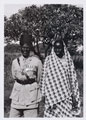 Ramadan Effendi, 4th (Uganda) Battalion, King's African Rifles, and his wife, at his home near Gulu, Acholi Province, 1956-1957 (c)