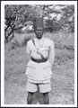 Ramadan Effendi MM, 4th (Uganda) Battalion, King's African Rifles, at his home near Gulu, Acholi Province, 1956-1957 (c)