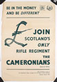 'Be in the Money and be Different', recruiting poster, Cameronians, 1960 (c).