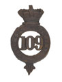 Other ranks' glengarry badge, 109th Regiment of Foot (Bombay Infantry), 1874 (c)