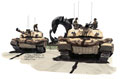 'Challenger 2 tanks from 7th Armoured Brigade guarding Red 6, Gateway to Basra', Iraq, April 2003