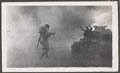 A British infantryman capturing a German tank crewman at El Alamein, 1942
