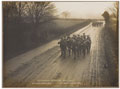 'E' Company, 2nd Battalion Royal Irish Regiment, on a road march, Evelyn Wood Competition, Aldershot, 1909