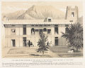 'One side of the Interior of the Square under the Hill at Shewukee where the British Prisoners resided: The Other Side of the Interior of the Square if the Zenana at Shewukee', 1842 (c)
