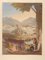 'City of Kandahar. Its Principal Bazaar and Citadel, Taken from the Nakarra hauneh, or Royal Band Room', 1840 (c)