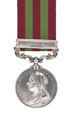 India Medal 1895-1902, with clasp, 'Relief of Chitral 1895', Private E MacAllen, 1st Battalion, The Buffs (East Kent Regiment)