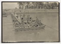 Indian Sappers and Miners building a pontoon bridge over the River Dijalah, 1917