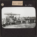 Holt caterpillar tractor towing an artillery piece, 1917