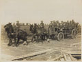British infantry being driven from the front line for a rest, 1917 (c)
