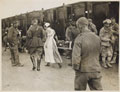 'A busy time with the wounded on their way to hospital', 1915 (c)