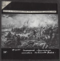 'Massed Germans under British fire', lantern slide, 1914