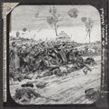 'Germans trying to stop British advance', lantern slide, 1914