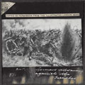 'Germans advancing against trenches', lantern slide, 1914