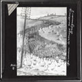 'German Armies entering Belgium', lantern slide, 1914