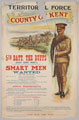 'Territorial Force, County of Kent, 5th Battalion The Buffs', recruiting poster, 1910 (c)