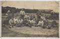 Cavalry troops eating in a field camp, August 1914