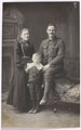 Private Charlie Cole with his wife Martha and son, 1914