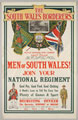 'The South Wales Borderers, Men of South Wales! Join your National Regiment', recruiting poster, 1920 (c)