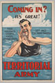 'Coming in? It's Great Territorial Army', recruitment poster, Territorial Army, 1919 (c)