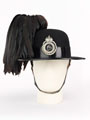 Officers' full dress hat worn by Captain H Waring, North of Ireland Imperial Yeomanry, 1906 (c)
