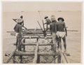 Japanese prisoners building the jetty on Rempang Island, 1945