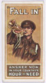 '"Fall In". Answer Now in Your Country's Hour of Need', cigarette card, 1915 (c)