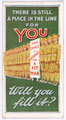 'There is Still a Place in the Line for You Will You Fill It?', cigarette card, 1915 (c)