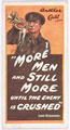'Another Call. More Men and Still More Until the Enemy is Crushed', cigarette card, 1915 (c)