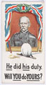 'He did his duty. Will You do Yours?', cigarette card, 1915 (c)