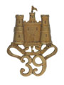 Other ranks' glengarry badge, 39th (Dorsetshire) Regiment of Foot, 1874 (c)
