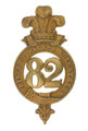 Glengarry badge, other ranks, 82nd Regiment of Foot (Prince of Wales's Volunteers), 1874-1881