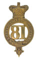 Glengarry badge, other ranks, 81st (Royal Lincoln Volunteers) Regiment of Foot, 1874-1881
